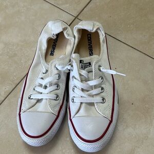 Converse white sneakers size 7 in white